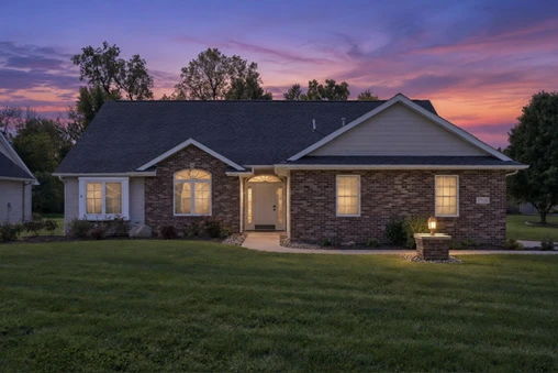 Exterior · Front elevation at dusk at 1906 Kelleys Landing