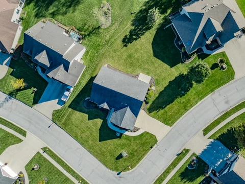 The corner lot — aerial view near 1906 Kelleys Landing