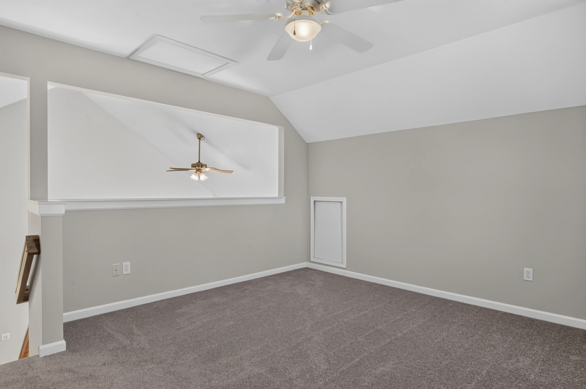 Loft view, opening onto main floor at 1906 Kelleys Landing