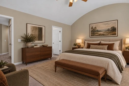 Virtually staged · Bedroom at 1906 Kelleys Landing