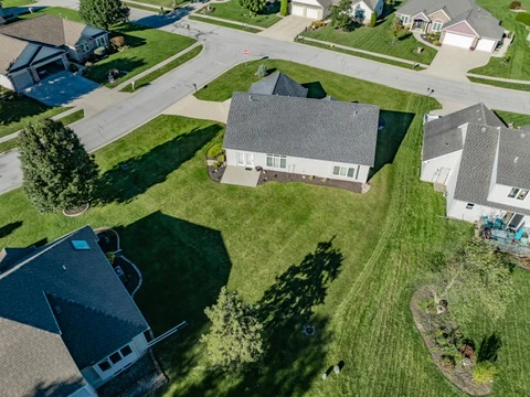 Aerial · Rear yard and nearby homes at 1906 Kelleys Landing